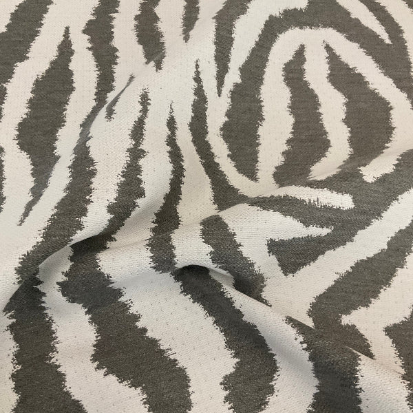 Sunbrella Zebra Smoke Gray Outdoor Upholstery Fabric