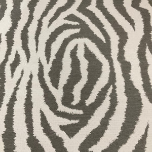 Sunbrella Zebra Smoke Gray Outdoor Upholstery Fabric