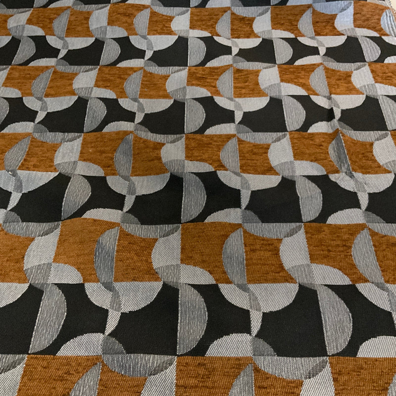 Swavelle Acoustics Metal Gray Geometric Chenille Upholstery Fabric