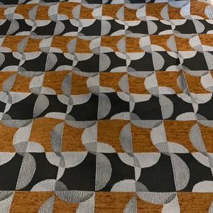 Swavelle Acoustics Metal Gray Geometric Chenille Upholstery Fabric
