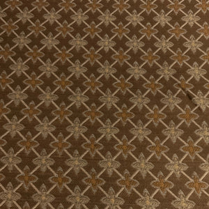 Swavelle Brown Gold Diamond Design Upholstery Fabric