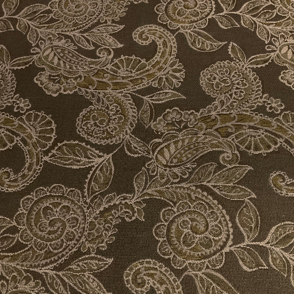 Swavelle Brown Paisley Design Upholstery Fabric
