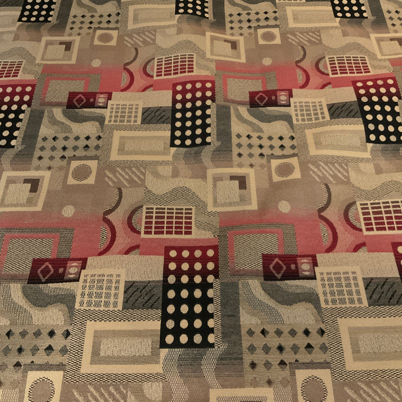 Swavelle Dice Crimson Red Geometric Upholstery Fabric