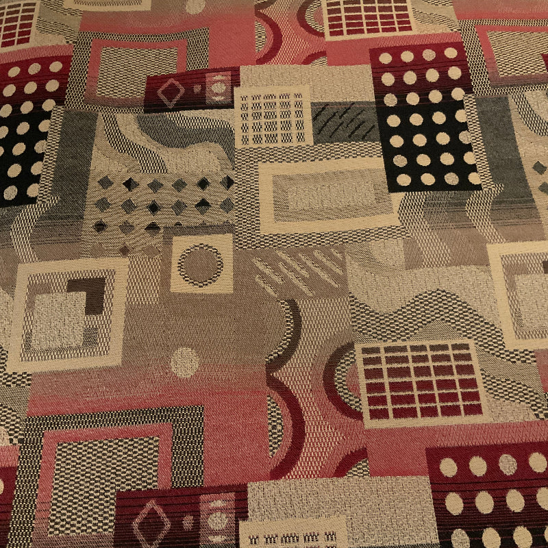 Swavelle Dice Crimson Red Geometric Upholstery Fabric