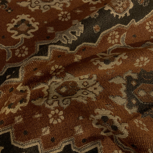 Swavelle Glastonbury Rust Brown Chenille Upholstery Fabric