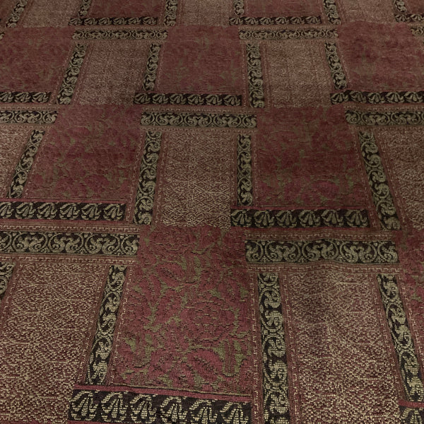 Swavelle Regal Scrollwork Pink Chenille Upholstery Fabric