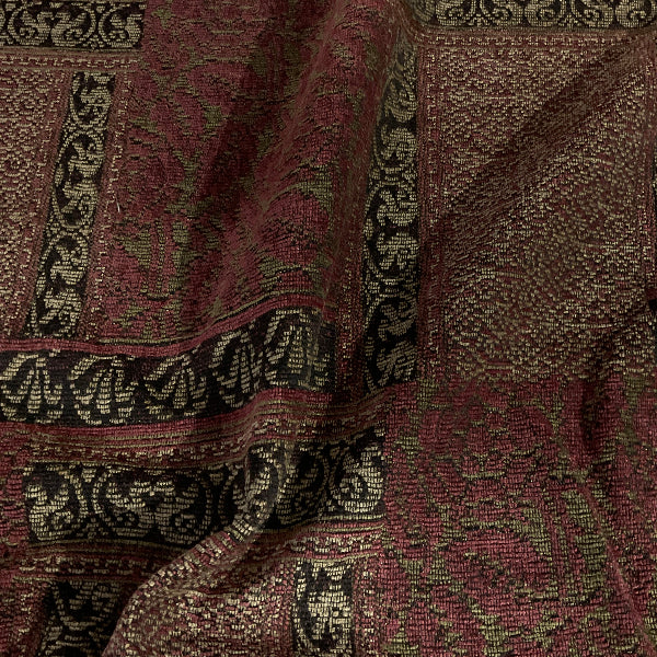 Swavelle Regal Scrollwork Pink Chenille Upholstery Fabric