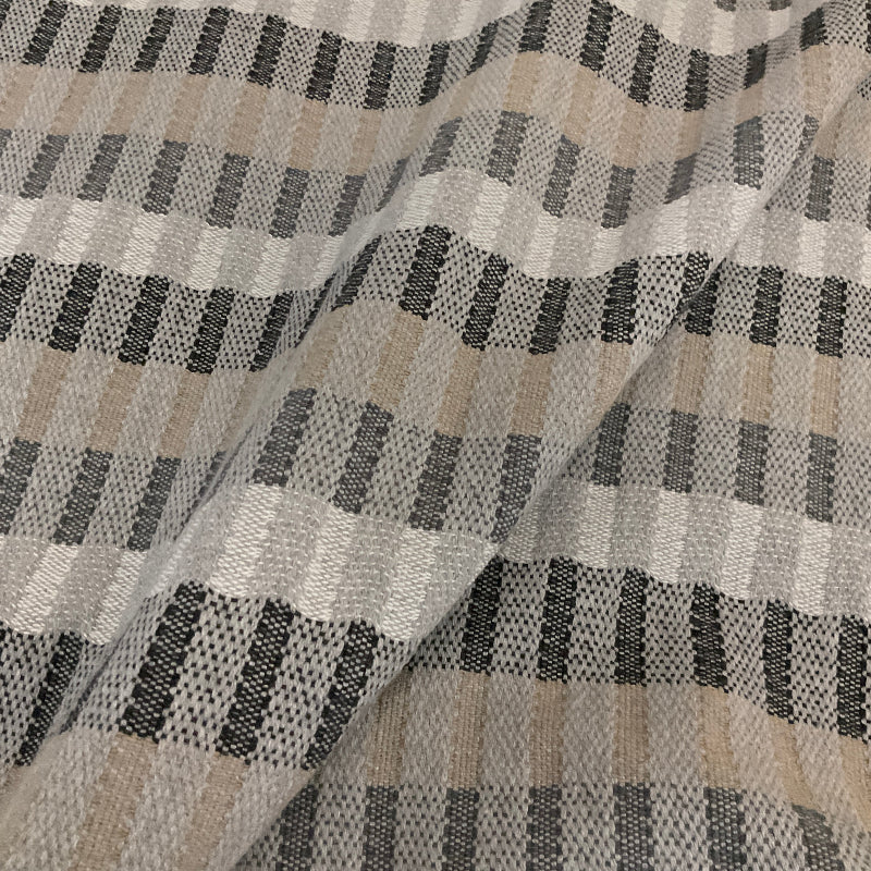 Swavelle Sooo Disco Steel Gray Stripe Upholstery Fabric