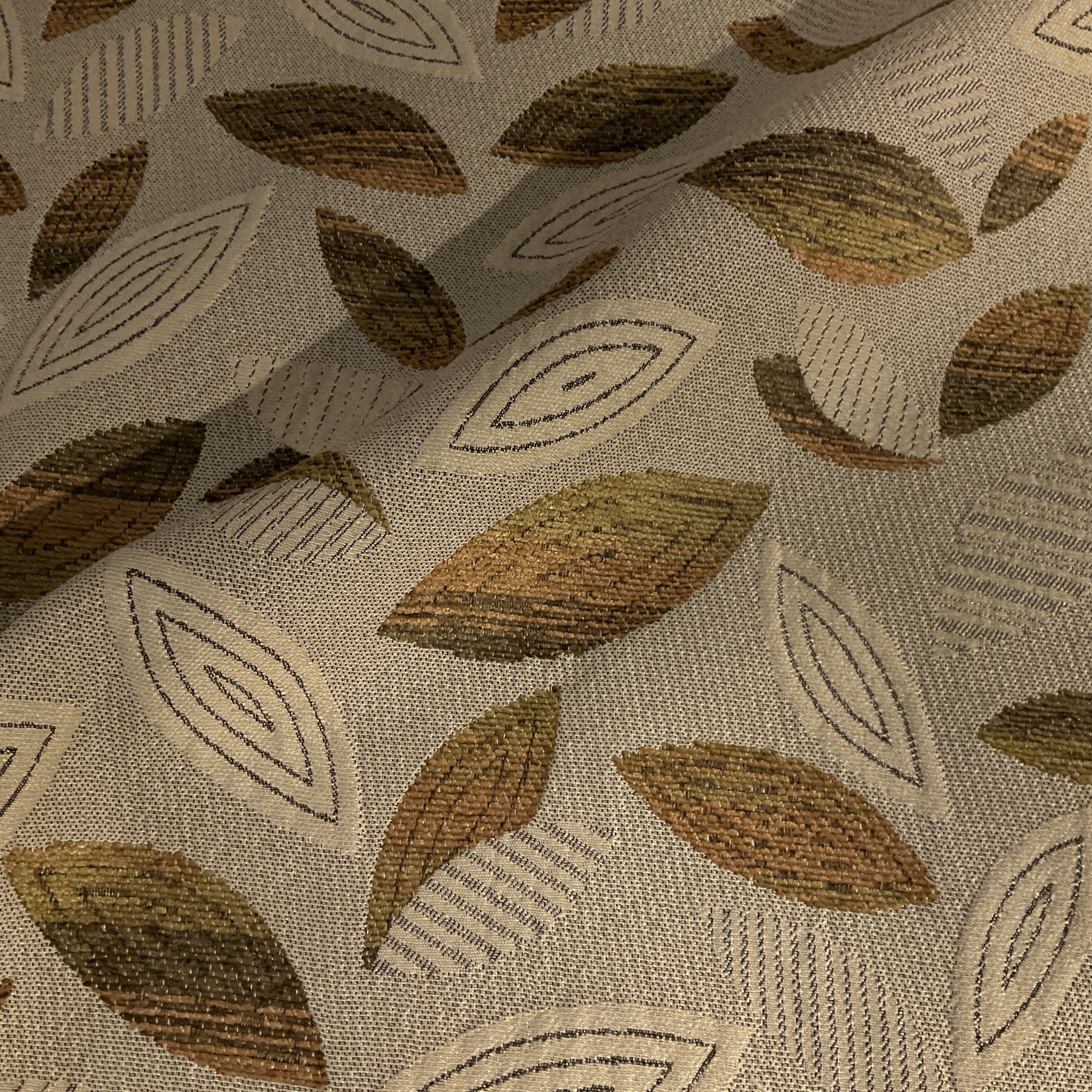Swavelle Willow Olive Green Leaves Upholstery Fabric