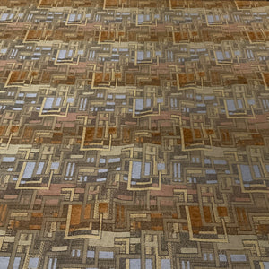Terry Sephia Geometric Design Chenille Upholstery Fabric