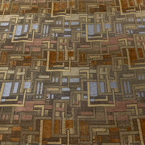 Terry Sephia Geometric Design Chenille Upholstery Fabric