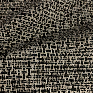 Textile Assoc. Woodwork Onyx Black Upholstery Fabric