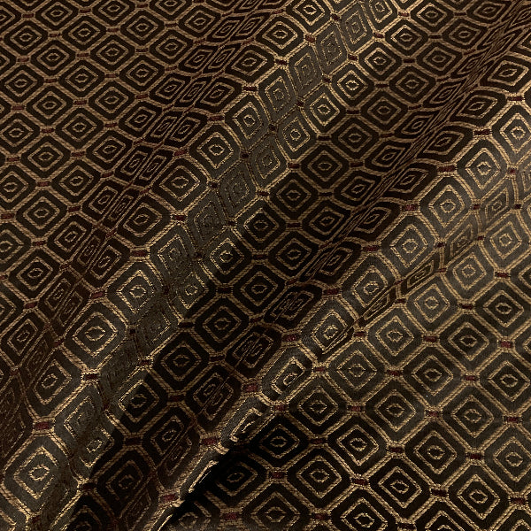 Turin Mahogany Diamond Design Upholstery Fabric