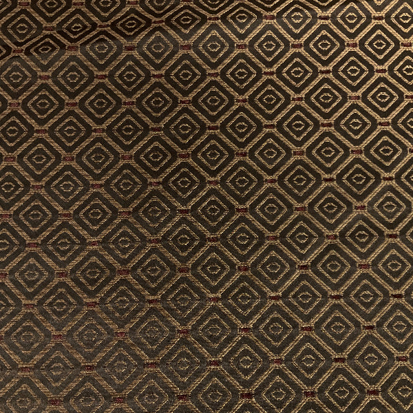Turin Mahogany Diamond Design Upholstery Fabric