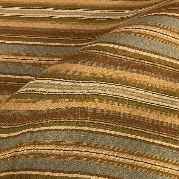 Valdese Adolfo Ocean Beige Blue Stripe Upholstery Fabric