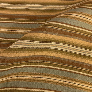 Valdese Adolfo Ocean Beige Blue Stripe Upholstery Fabric