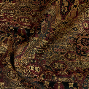 Zara Savory Burgundy Gold Tapestry Upholstery Fabric
