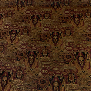 Zara Savory Burgundy Gold Tapestry Upholstery Fabric