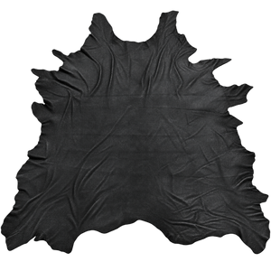 Black Suede Leather Full Whole Cow Hide Upholstery AVG 60 SQFT