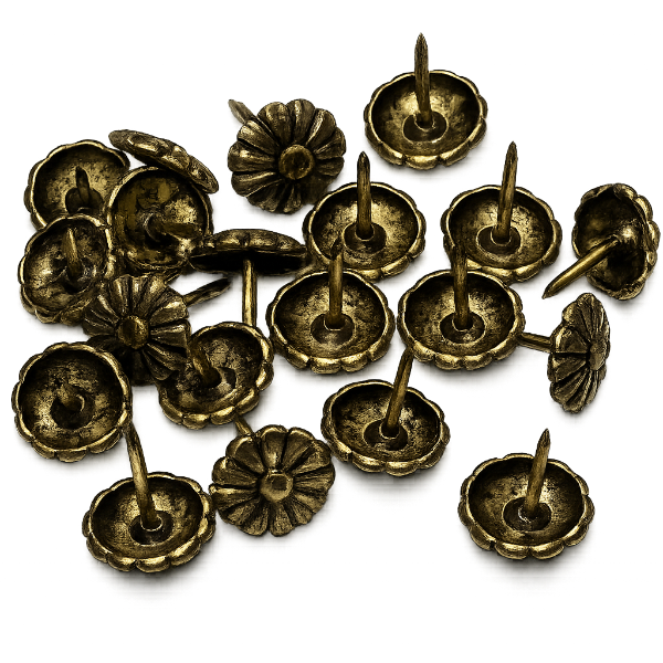 Flower Design Decorative Upholstery Tacks - 100 ct