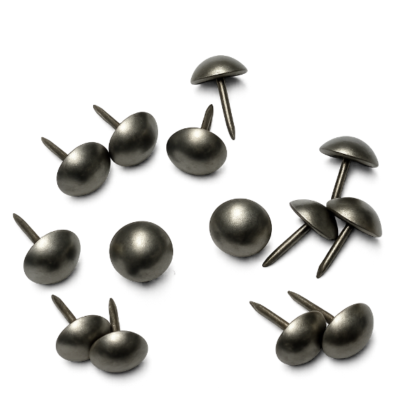 Light Pewter Gray Decorative Upholstery Tacks - 100 ct