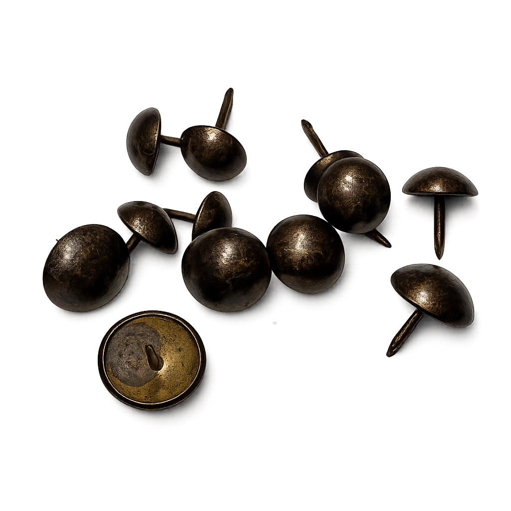 1" Old Gold Decorative Upholstery Tacks - 25 ct