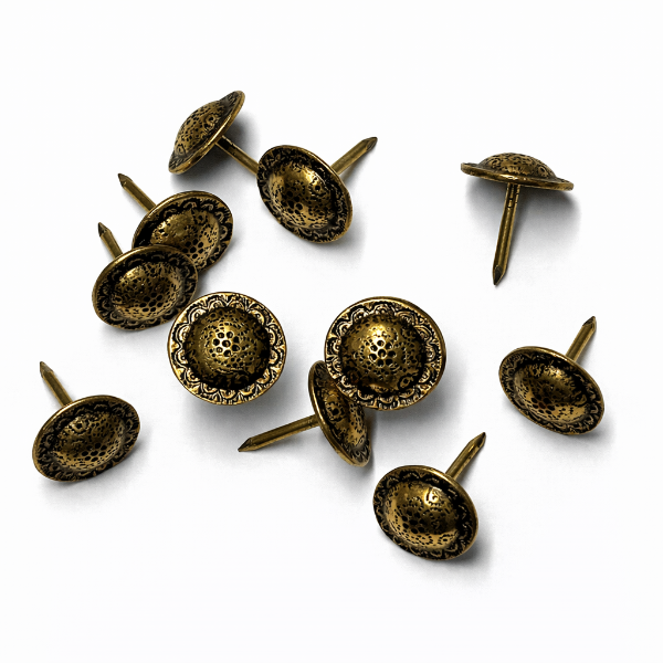 1/2" Sheild Design Decorative Upholstery Tacks - 25 ct