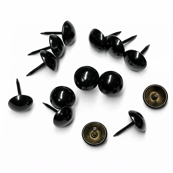 Shiny Black Decorative Upholstery Tacks - 100 ct