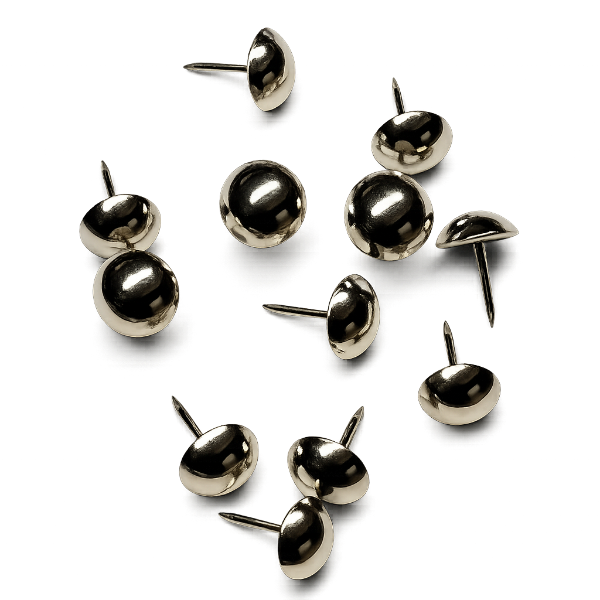 shiny nickel Decorative Upholstery Tacks - 100 